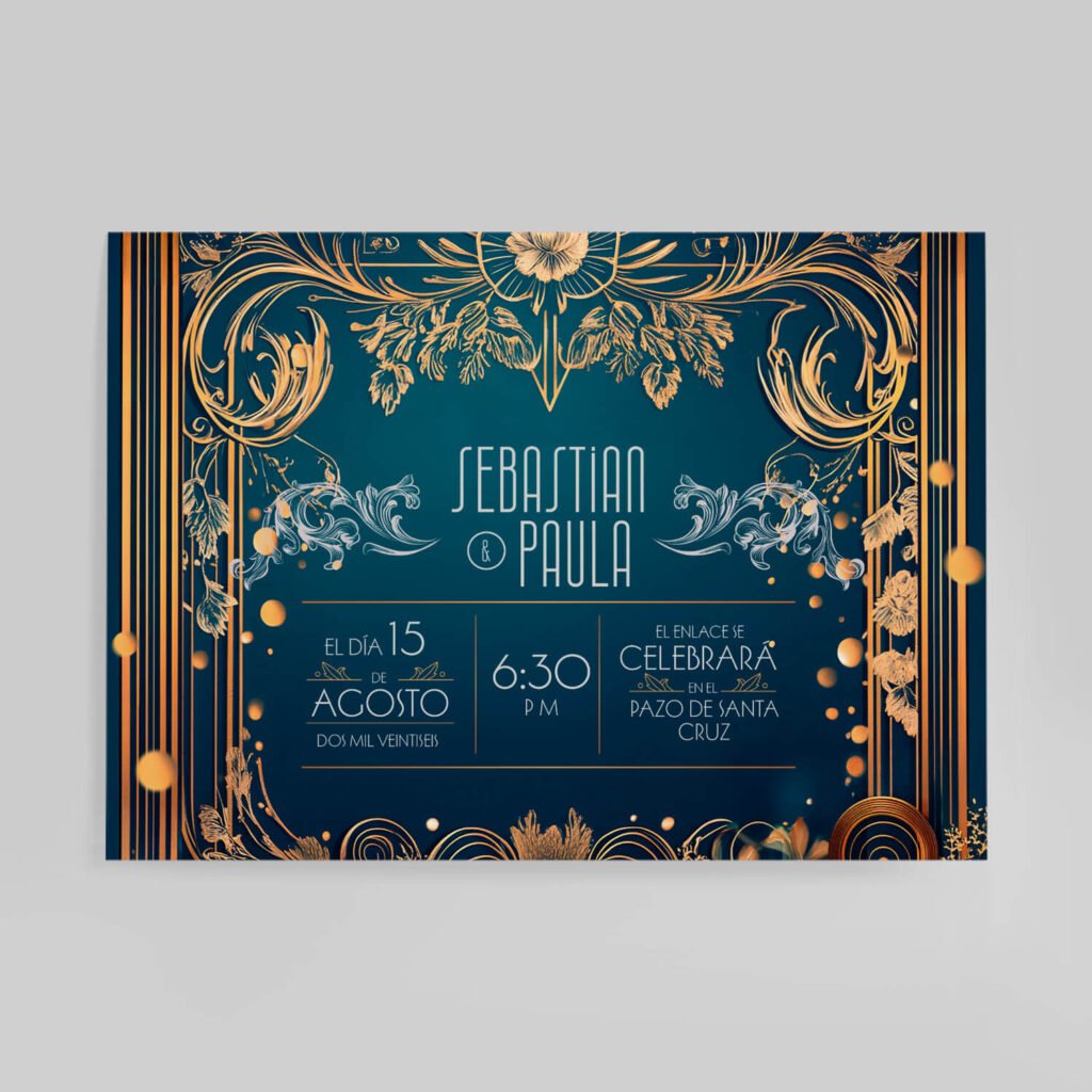Invitaciones de boda personal y acabados premium