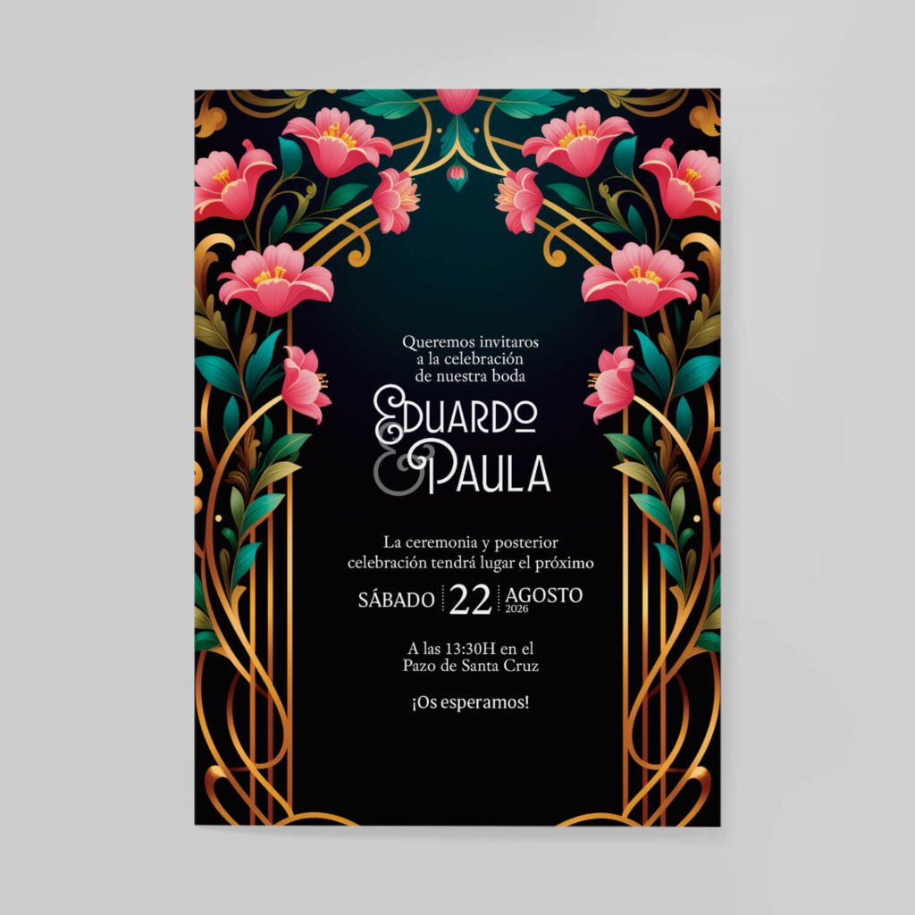 Invitaciones de boda personal y acabados premium