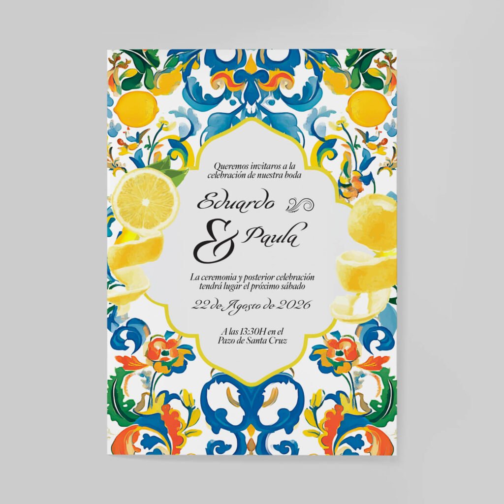 Invitaciones de boda personal y acabados premium