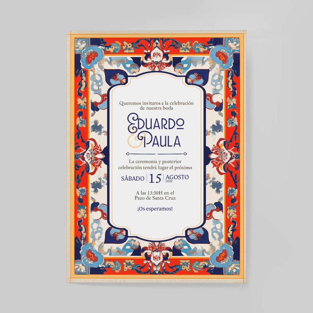 Invitaciones de boda personal y acabados premium