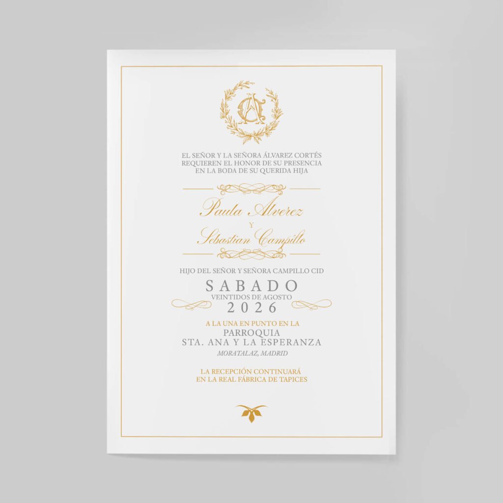Invitaciones de boda personal y acabados premium