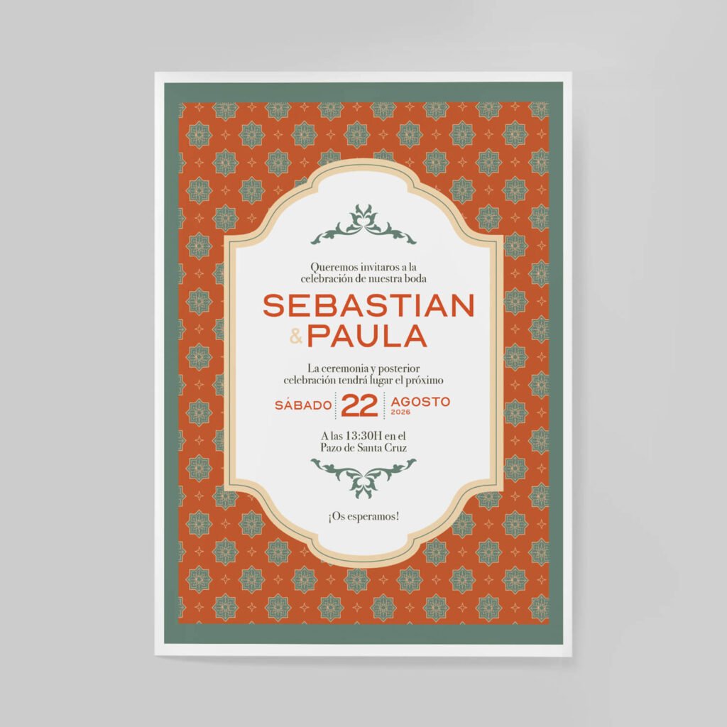 Invitaciones de boda personalizadas con diseño artesanal y acabados premium
