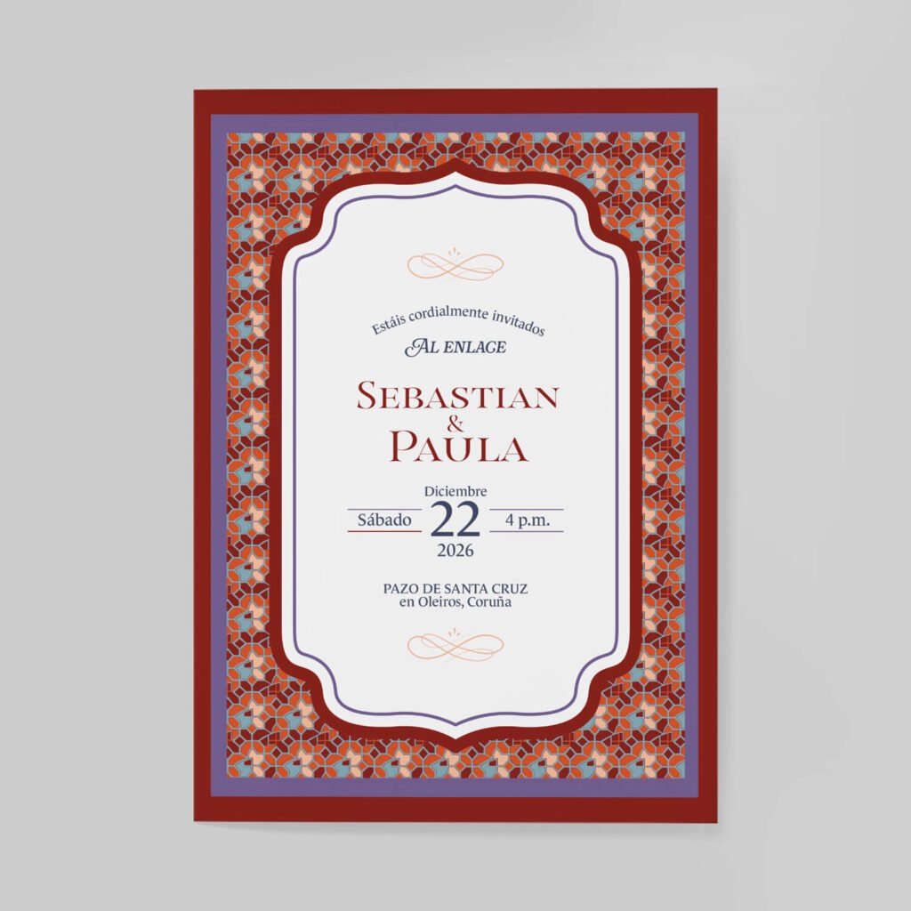 Invitaciones de boda personalizadas con diseño artesanal y acabados premium