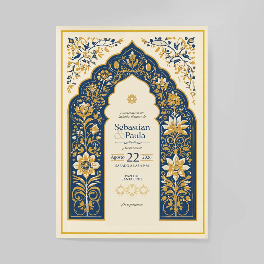 Invitaciones de boda personalizadas con diseño artesanal y acabados premium
