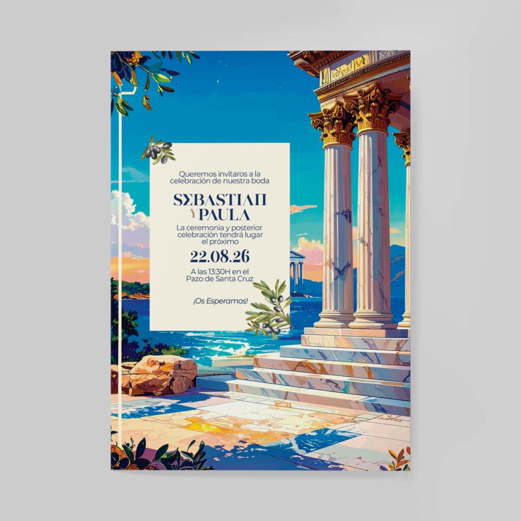 Invitaciones de boda personalizadas con diseño artesanal y acabados premium