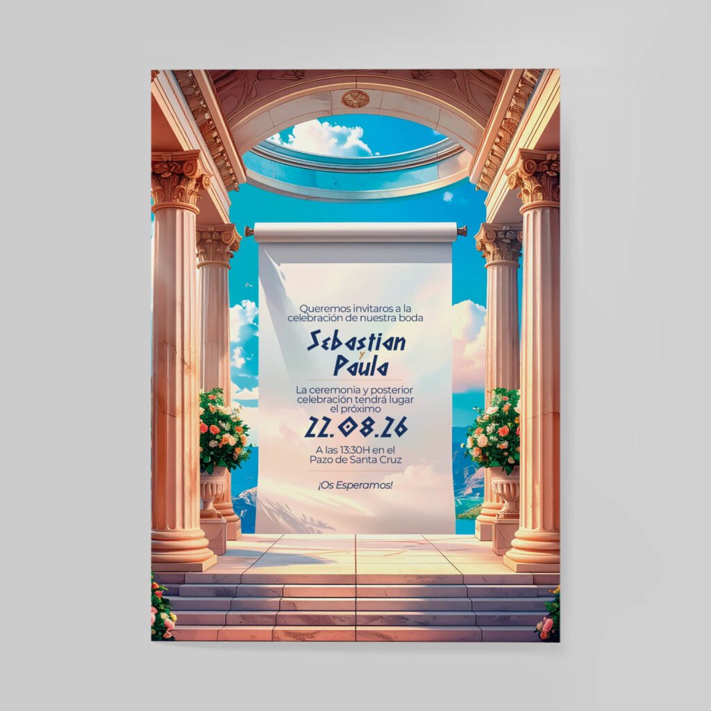 Invitaciones de boda personalizadas con diseño artesanal y acabados premium