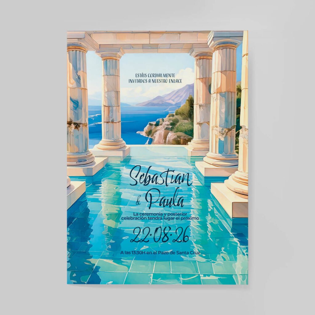 Invitaciones de boda personalizadas con diseño artesanal y acabados premium