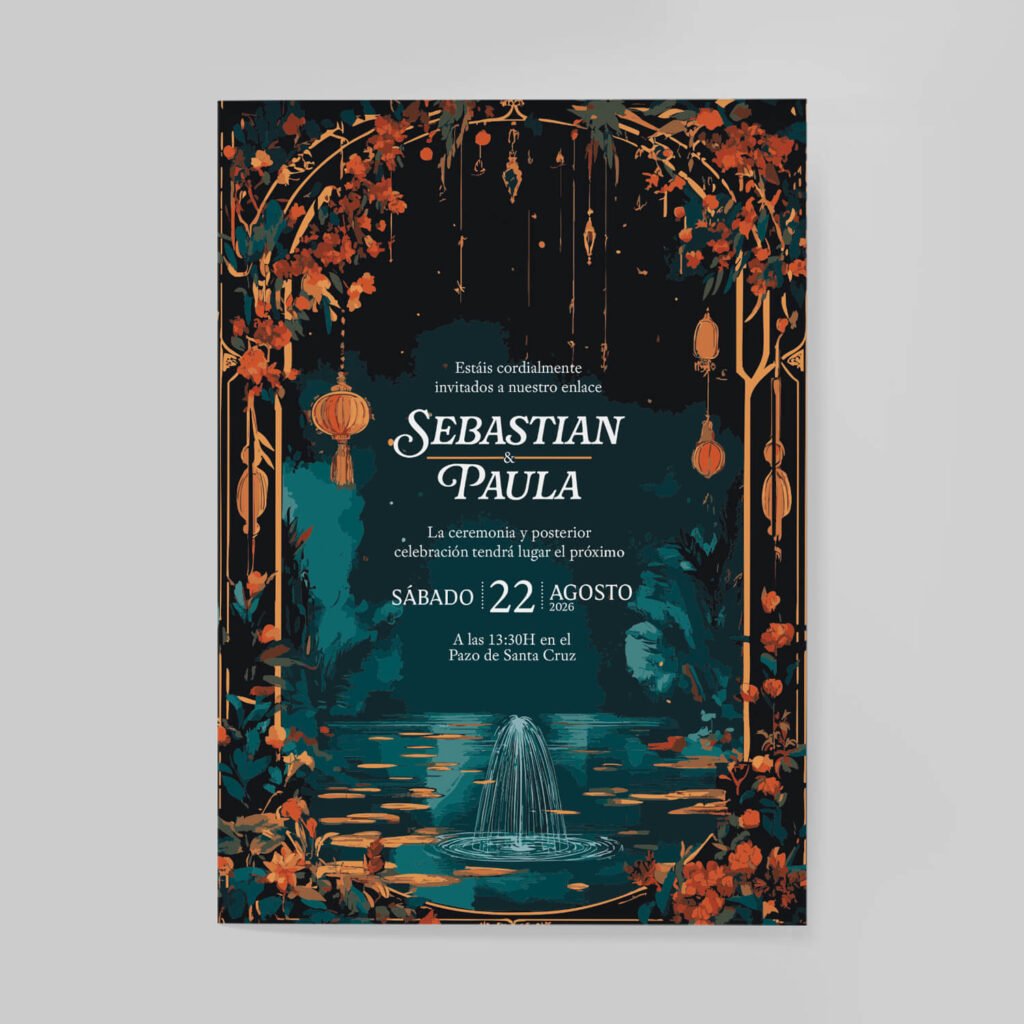 Invitaciones de boda personalizadas con diseño artesanal y acabados premium