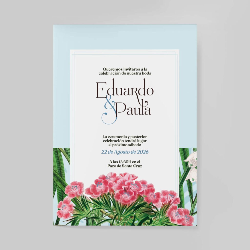 Invitaciones de boda personalizadas con diseño artesanal y acabados premium