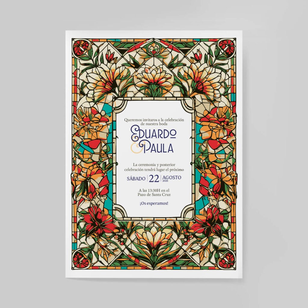Invitaciones de boda personalizadas con diseño artesanal y acabados premium