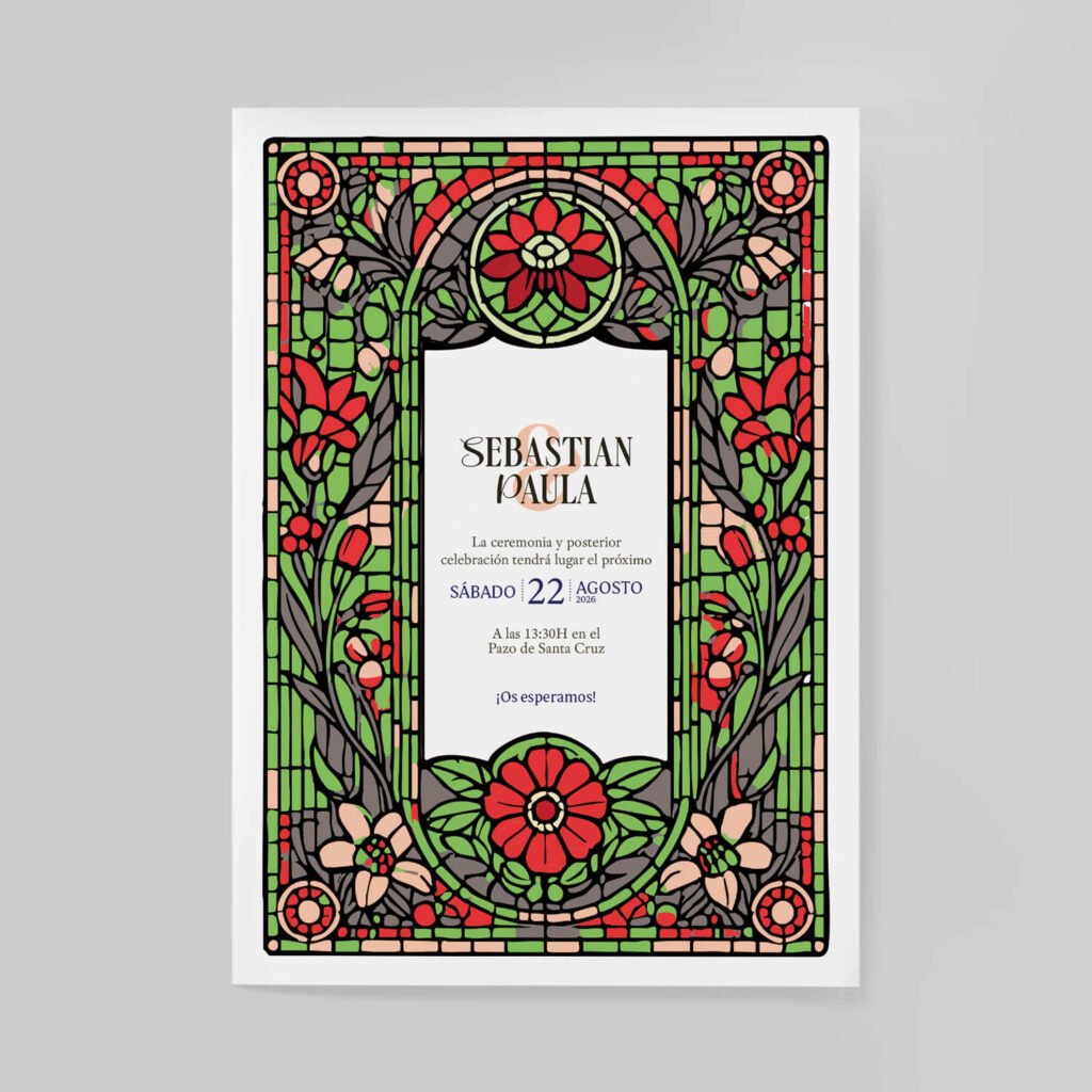 Invitaciones de boda personalizadas con diseño artesanal y acabados premium