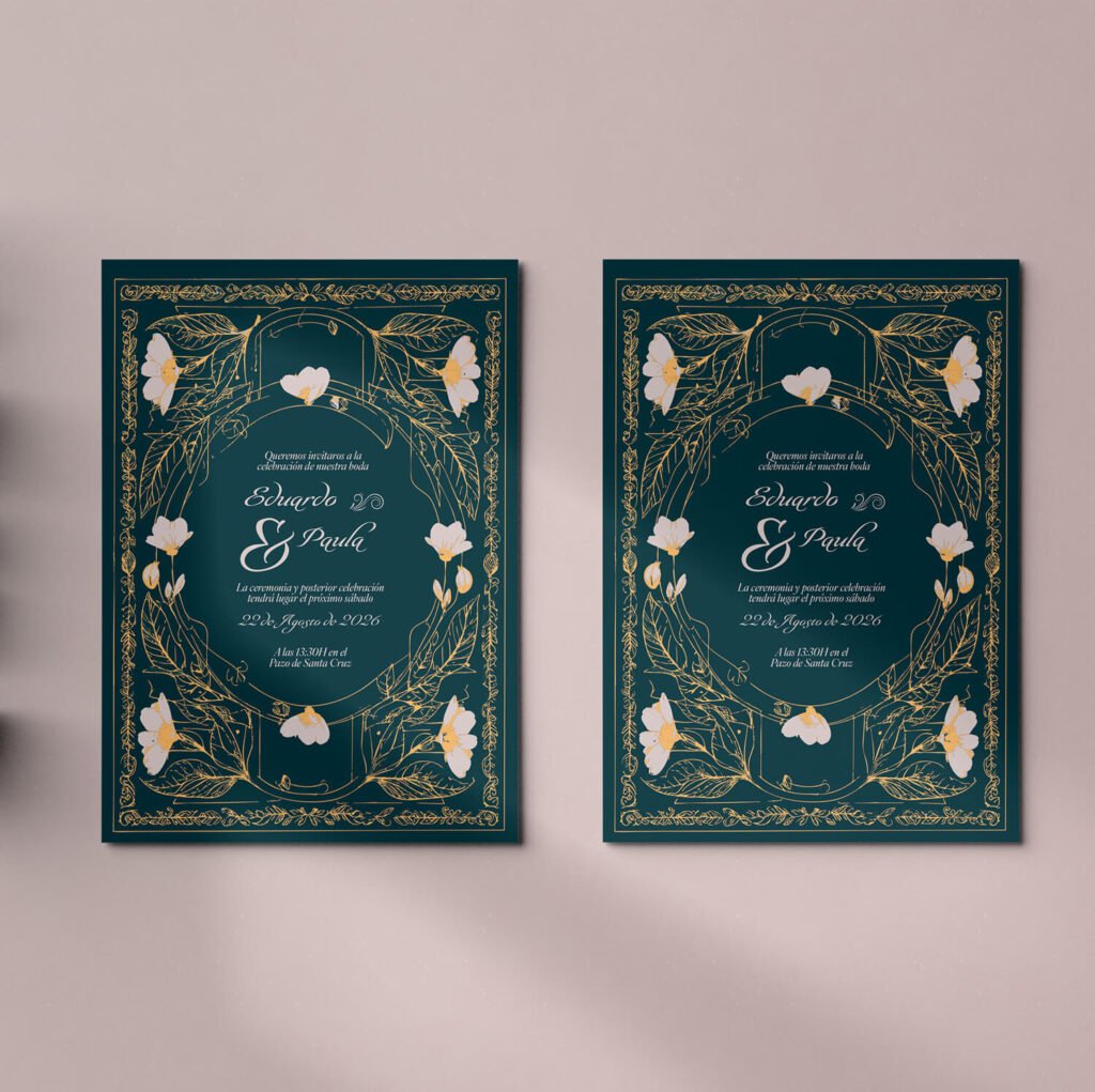Invitaciones de boda personal y acabados premium