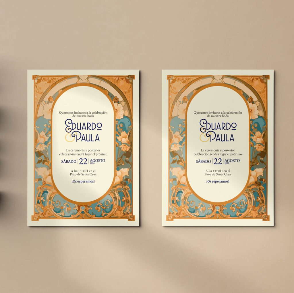 Invitaciones de boda personal y acabados premium