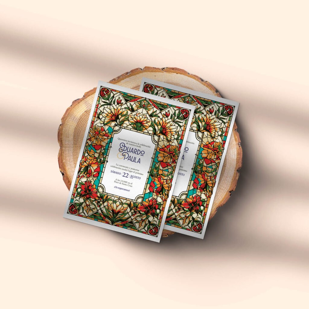 Invitaciones de boda personalizadas con diseño artesanal y acabados premium