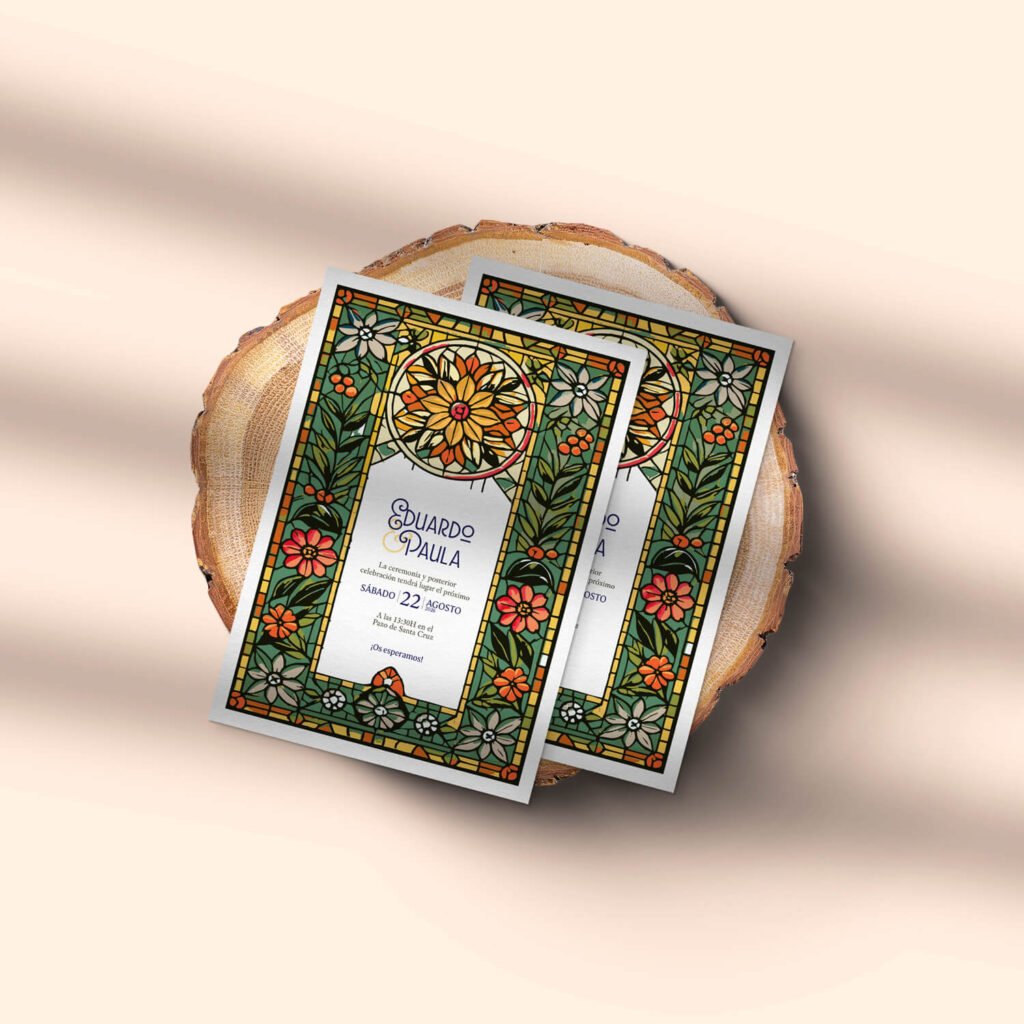 Invitaciones de boda personalizadas con diseño artesanal y acabados premium