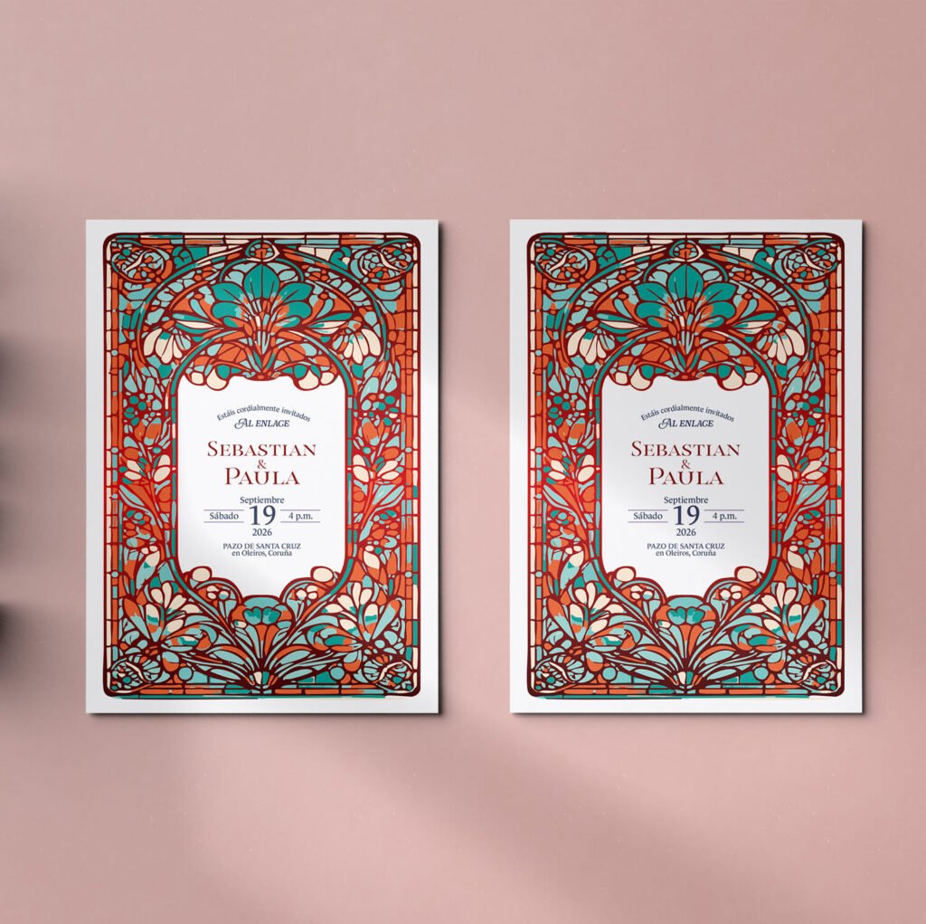 Invitaciones de boda personalizadas con diseño artesanal y acabados premium