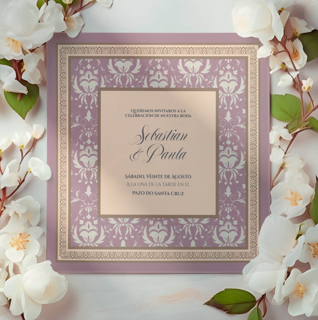 Invitaciones de boda personal y acabados premium