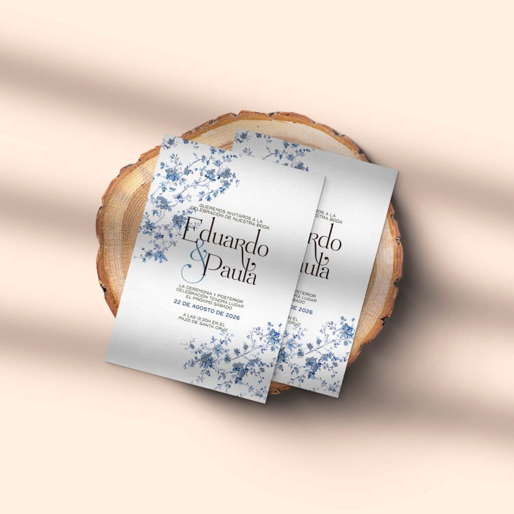 Invitaciones de boda personalizadas con diseño artesanal y acabados premium