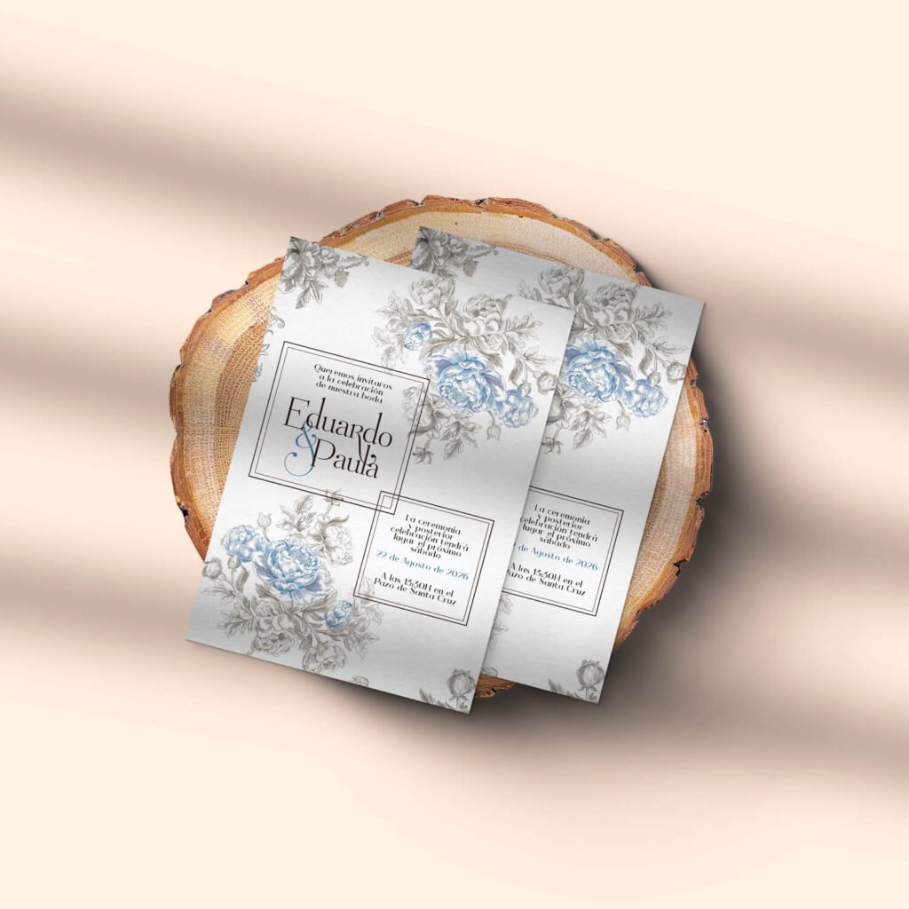 Invitaciones de boda personalizadas con diseño artesanal y acabados premium