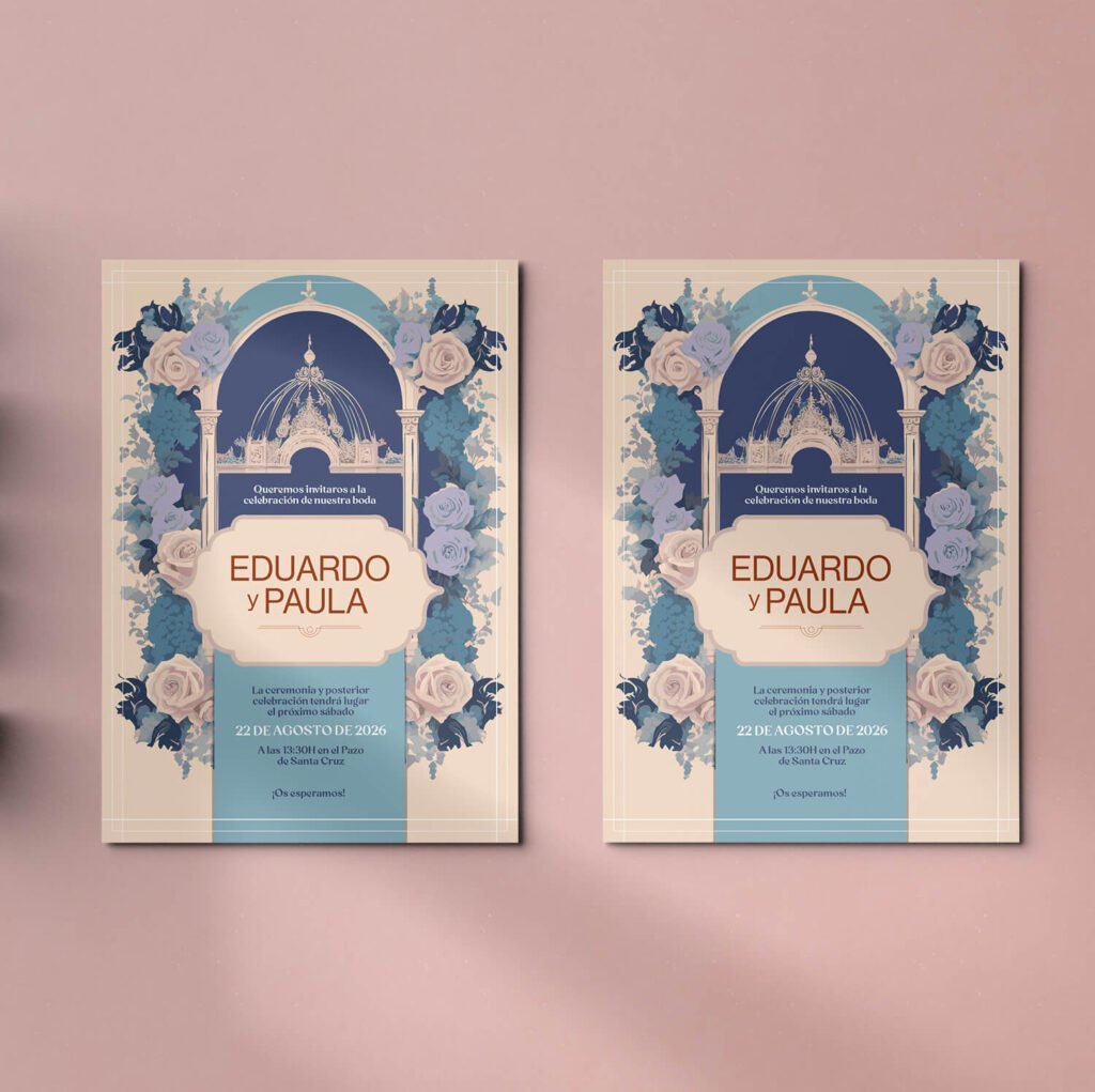 Invitaciones de boda personalizadas con diseño artesanal y acabados premium