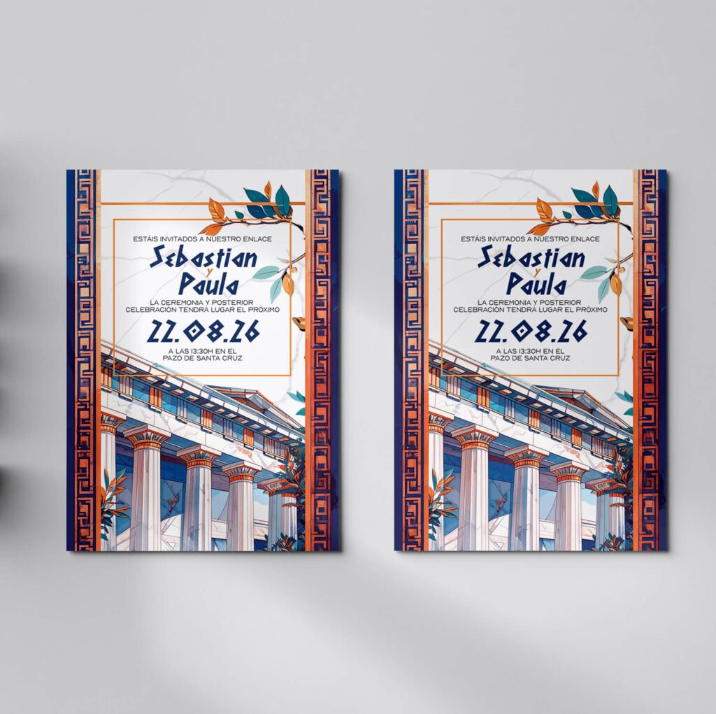 Invitaciones de boda personalizadas con diseño artesanal y acabados premium