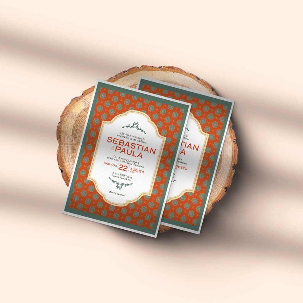 Invitaciones de boda personalizadas con diseño artesanal y acabados premium