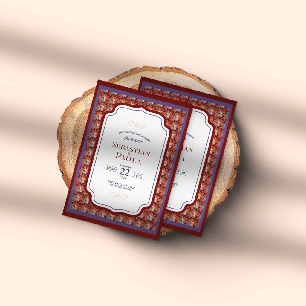 Invitaciones de boda personalizadas con diseño artesanal y acabados premium