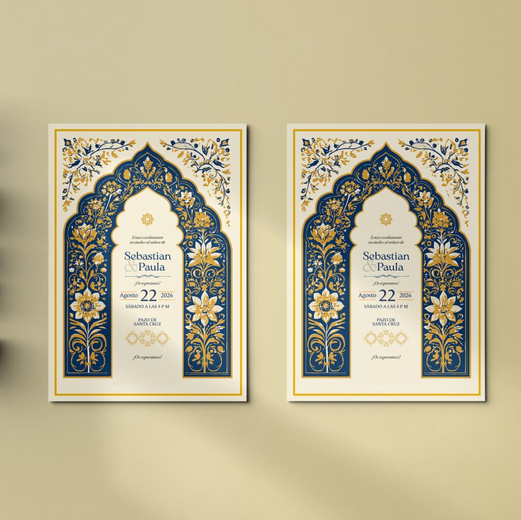 Invitaciones de boda personalizadas con diseño artesanal y acabados premium