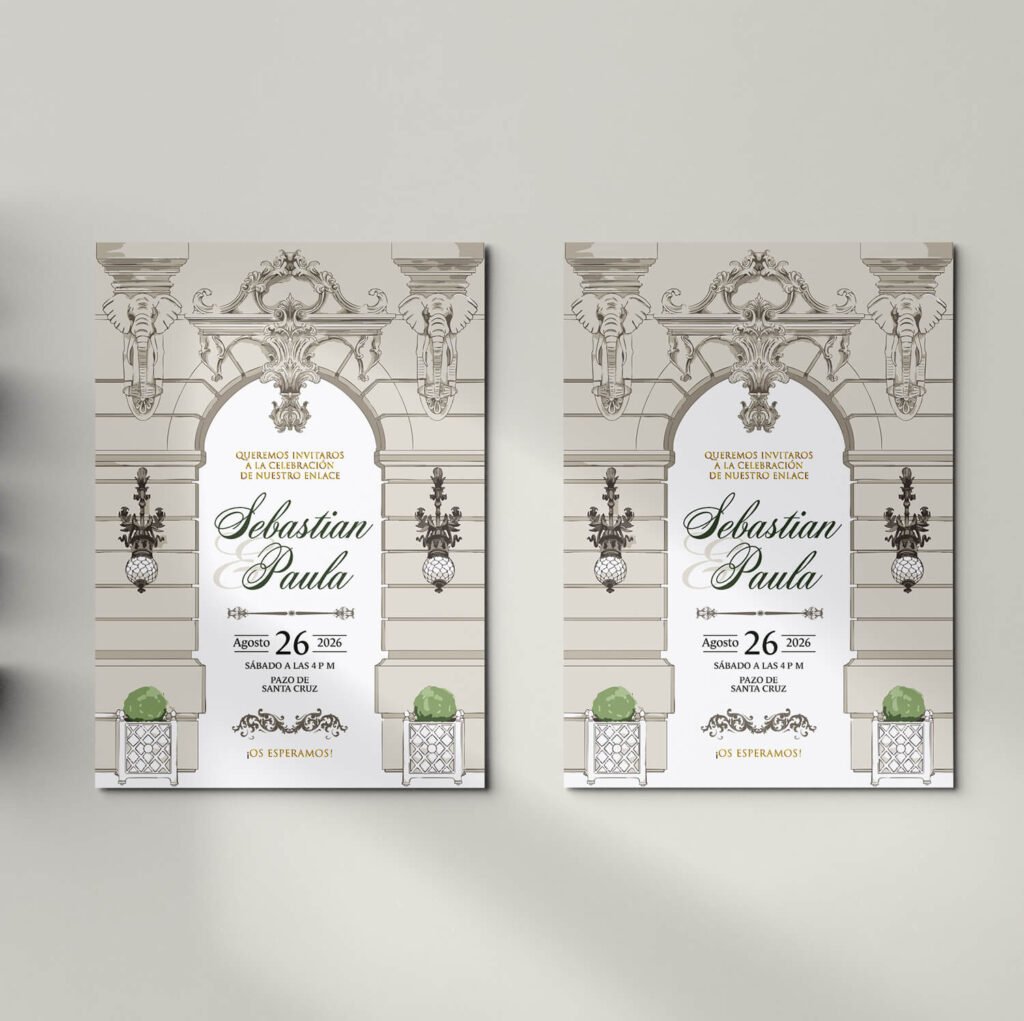 Invitaciones de boda personalizadas con diseño artesanal y acabados premium