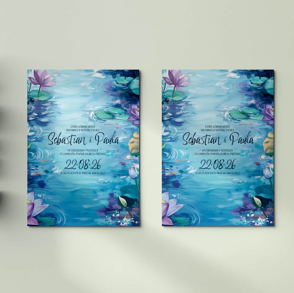 Invitaciones de boda personalizadas con diseño artesanal y acabados premium