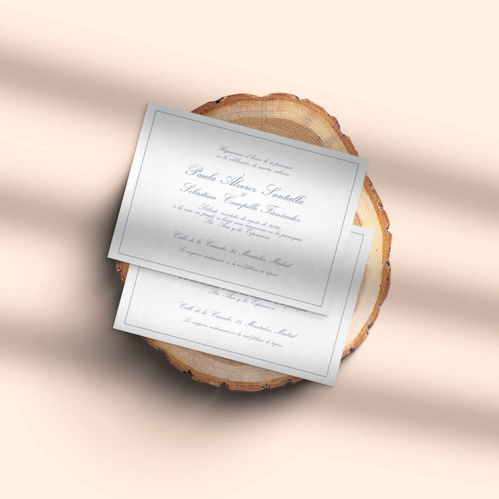 Invitaciones de boda personal y acabados premium