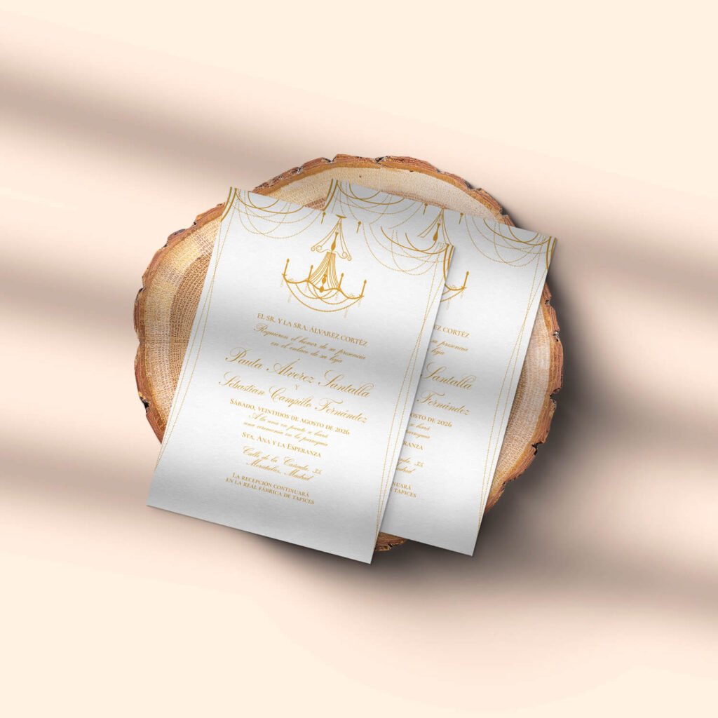Invitaciones de boda personal y acabados premium