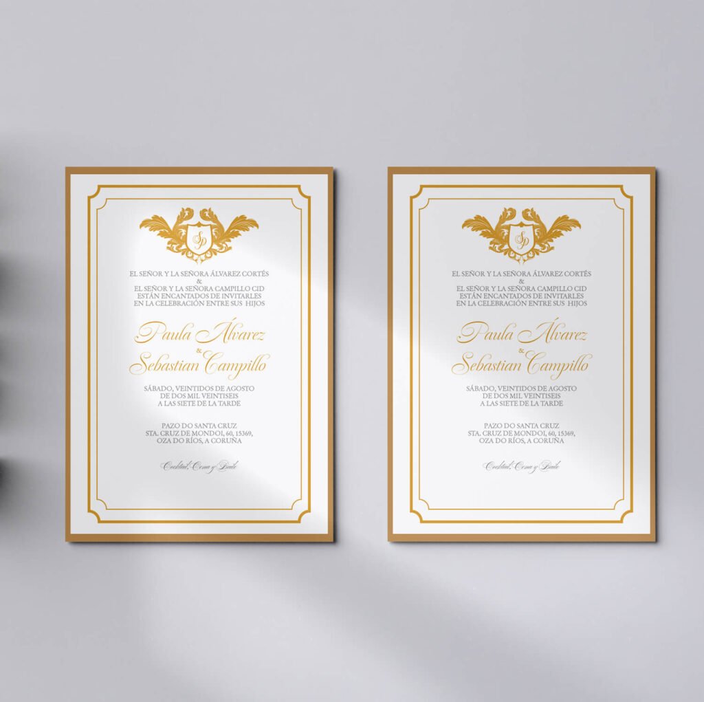 Invitaciones de boda personal y acabados premium