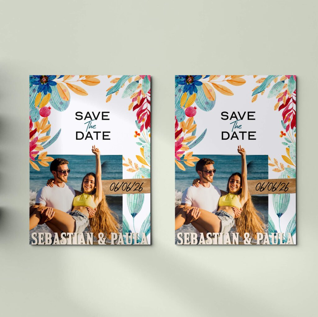 Invitaciones de boda personalizadas con diseño artesanal y acabados premium