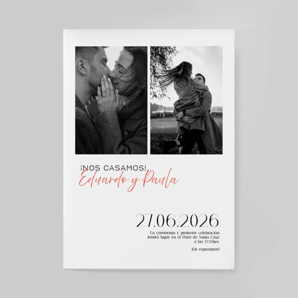 Invitaciones de boda personalizadas con diseño artesanal y acabados premium