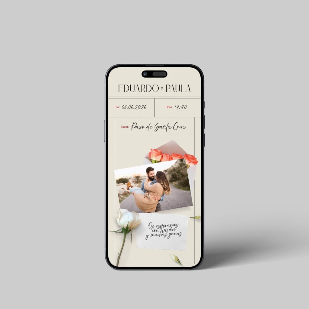 Invitaciones de boda personalizadas con diseño artesanal y acabados premium