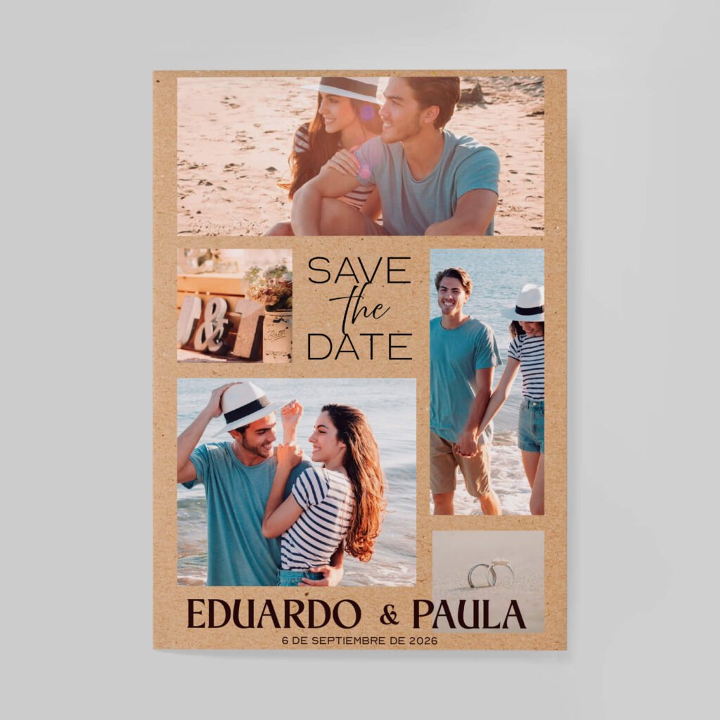 Invitaciones de boda personalizadas con diseño artesanal y acabados premium